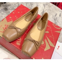 Trendy Design Christian Louboutin Mamadrague Ballerinas Flat in Nappa Leather Brown 915035