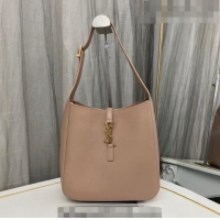 Promotional Saint Laurent LE 5 À 7 Soft Small Hobo Bag in Smooth Leather 713938 Rose Beige 2023