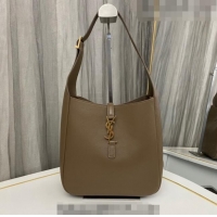 Top Quality Saint Laurent LE 5 À 7 Soft Small Hobo Bag in Smooth Leather 713938 Khaki 2023