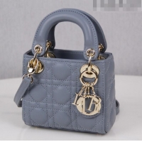 Best Price Dior Micro Lady Dior Bag in Cannage Lambskin CD2821 Grey 2023