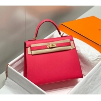 Good Product Hermes Epsom Kelly Bag 25cm/28cm in Calfskin Leather H25 Acme Pink/Gold 2023