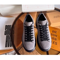 Low Cost Alexander McQueen Oversized Sneakers in Suede Grey/Black 228120