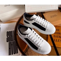 Charming Alexander McQueen Oversized Sneakers in Mesh and Leather White/Black 228124