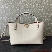 Famous Brand VALENTINO grain calfskin leather bag 0044 white