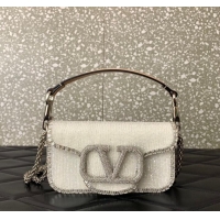 Luxury Discount VALENTINO V-logo MINI LOCO bag 5032C white