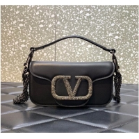 Low Cost VALENTINO GARAVANI MINI LOCO Calf leather Shoulder Bag 1W2B0K Black