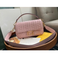 Buy Fashionable Fendi Baguette Medium Nappa Leather Bag 600M85 Light Pink 2023