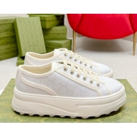 Popular Style Gucci GG Canvas Low-top Platform Sneakers 5cm White 719028