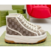 Big Discount Gucci GG Canvas High-top Platform Sneakers 5cm Beige 719032