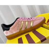 Duplicate adidas x Gucci Gazelle Low-top Sneakers in Velvet Light Pink 081015