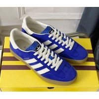 Buy Luxury adidas x Gucci Gazelle Low-top Sneakers in Suede Blue 081018