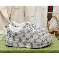 Popular Style Gucci GG Allover Sneakers Grey 0814031