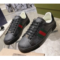 Good Quality Gucci Ace GG Canvas Sneakers with Web Black 912003