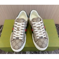 Best Grade Gucci Ace GG Canvas Sneakers with Web Beige 916028