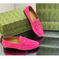 Shop Cheap Gucci ordaan Suede Loafers Dark Pink 1012048