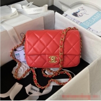 Buy Discount Chanel SMALL FLAP BAG AS4263 RED