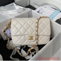 Top Grade Chanel SMALL FLAP BAG AS4264 WHITE