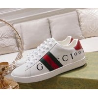 Good Looking Gucci Ace Leather Sneakers with GUCCI Embroidered White 012073