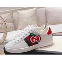 Best Price Gucci Ace Leather Sneakers GG Apple White 012095