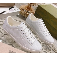 Good Quality Gucci Ace GG Leather Sneakers White 012098