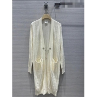 Most Popular Hermes Cashmere Long Cardigan H81606 Beige 2023