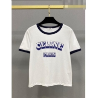 Particularly Recommended Celine T-shirt C71707 White 2023