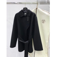 Good Taste Hermes Cashmere Coat H91432 Black 2023