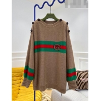 ​Lower Price Gucci Knit Sweater G102017 Brown 2023