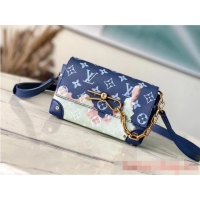 Buy Inexpensive Louis Vuitton Steamer Wearable Wallet M81783 blue