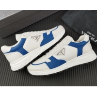 Trendy Design Prada Men's Leather Sneakers with Logo White/Blue 804112