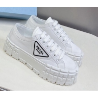 Grade Quality Prada Nylon Platform Sneakers 5cm White 805018