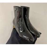 Durable Prada Patent Leather Ankle Boots 4.5cm Black 091198