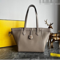 Super Quality Fendi Origami Medium Bag in Leather that can be transformed F1075 Grey 2023