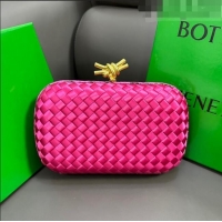 Reasonable Price Bottega Veneta Knot Minaudiere Clutch in Intreccio Fabric 717622 Rosy 2023