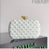 Top Quality Bottega Veneta Knot Minaudiere Clutch in Knotted Intreccio Leather 717623 White 2023