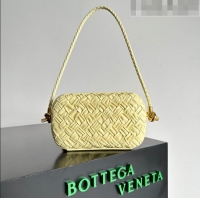 Top Quality Bottega Veneta Knot On Strap in Foulard Intreccio Leather 717623 Yellow 2023