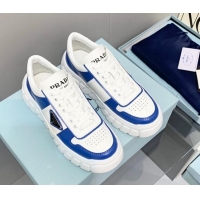 Pretty Style Prada Logo Leather Sneakers Blue/White 926034