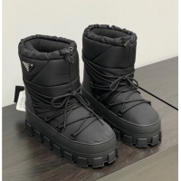 Good Quality Prada Nylon gabardine après-ski boots Black 1U007N2