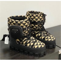 Unique Style Prada Nylon gabardine après-ski boots with Pouch Beige 1U007N