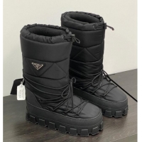 Best Product Prada Nylon gabardine après-ski boots Black 1U007N2