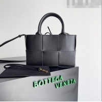 Promotional Bottega Veneta Mini Arco Tote Bag in Grained Leather 709337 Black 2023