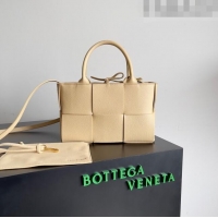 Top Quality Bottega Veneta Mini Arco Tote Bag in Grained Leather 709337 Yellow 2023