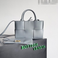 Most Popular Bottega Veneta Mini Arco Tote Bag in Lambskin 709337 Grey 2023