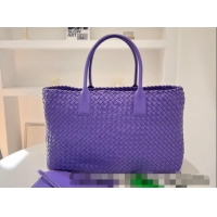 Well Crafted Bottega Veneta Large Cabat Tote Bag in Intreccio Leather 608811 Purple 2023