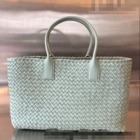 Popular Style Bottega Veneta Large Cabat Tote Bag in Intreccio Leather 608811 Sage Green 2023