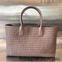 Best Quality Bottega Veneta Large Cabat Tote Bag in Intreccio Leather 60881 Khaki 21023