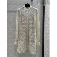 Super Quality Chanel Knit Dress CH102318 White 2023