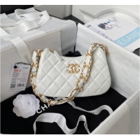 Good Product Chanel SMALL HOBO HANDBAG AP3647 White