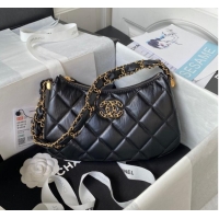 Buy Cheapest Chanel SMALL HOBO HANDBAG AS4422 Black