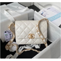 Top Grade Chanel SMALL FLAP BAG AS4423 White